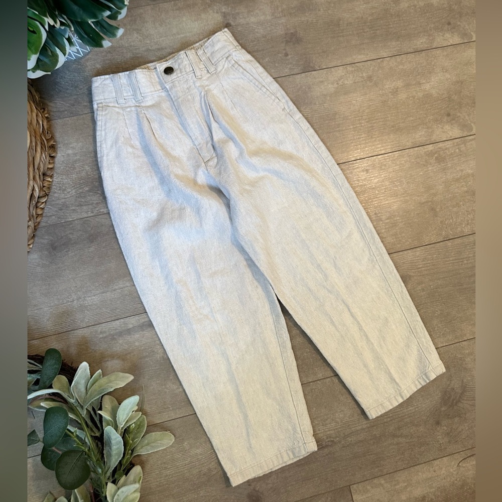 Vintage Club Room Linen Cotton High Waisted Dress Pants Boys Size 6